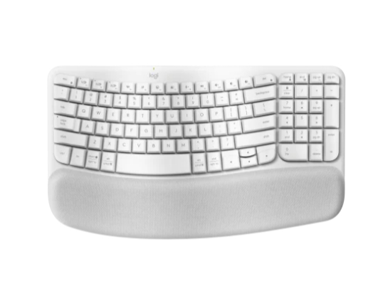  <b>Wireless Keyboard:</b> Logitech ERGO Wave Keys - Off White<br>Wireless Ergonomic Keyboard With A Cushioned Palm Rest  